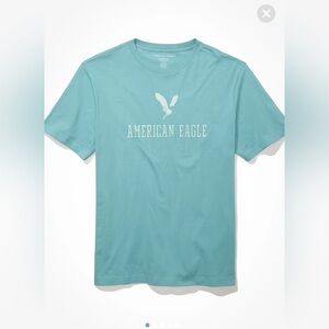 American Eagle Men’s  Teal Graphic Tee 100% Cotton